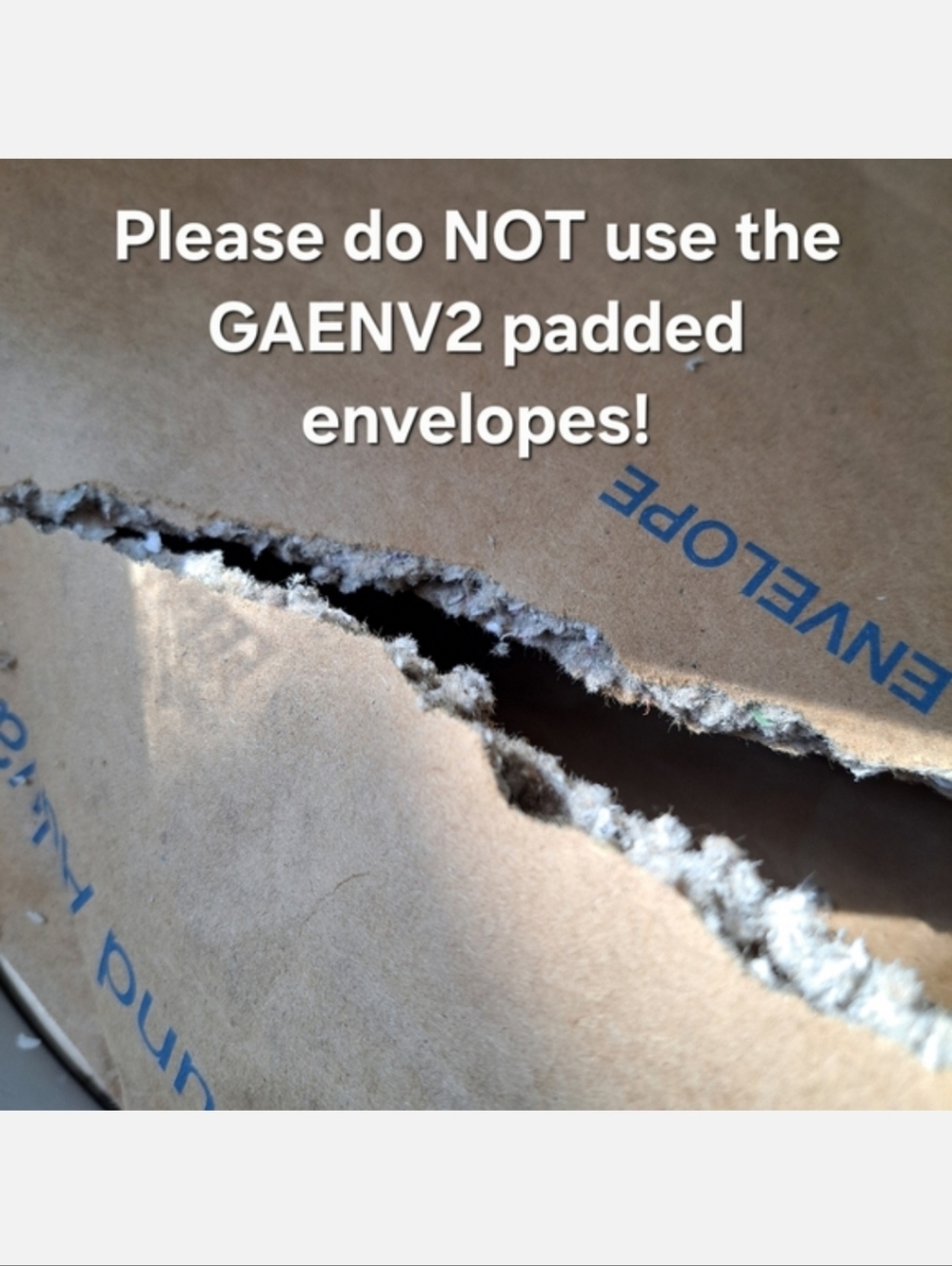 Please Do NOT Use The GAENV2 Envelopes!